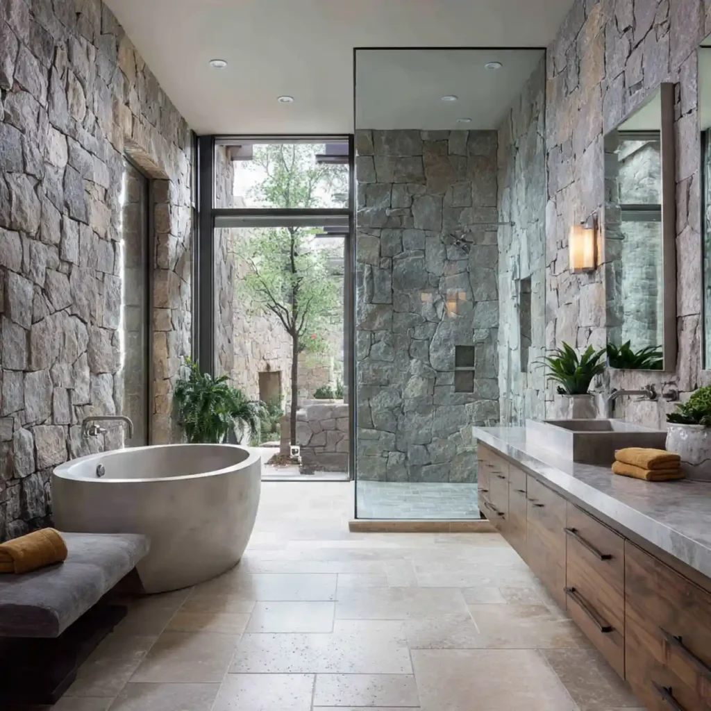 14-Organic Modern Bathroom Ideas
