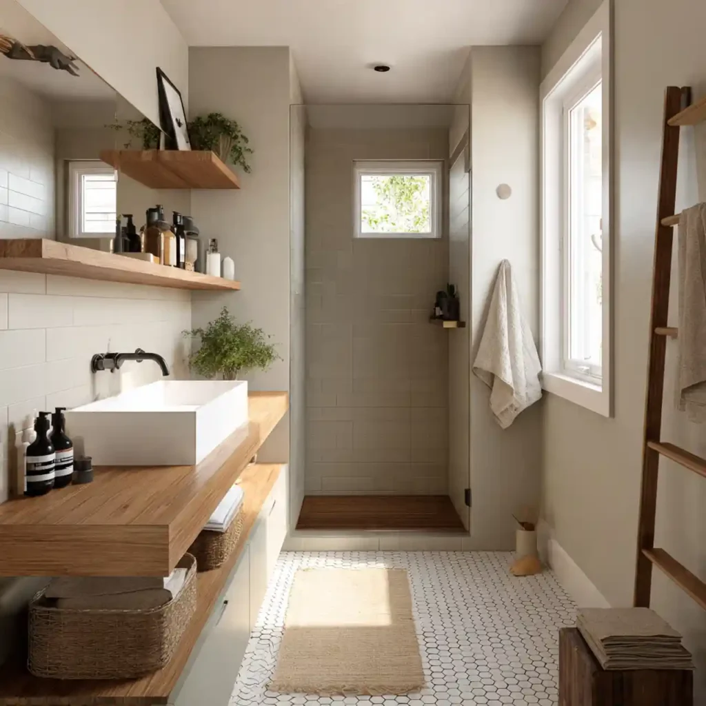 15-Creative Narrow Bathroom Idea