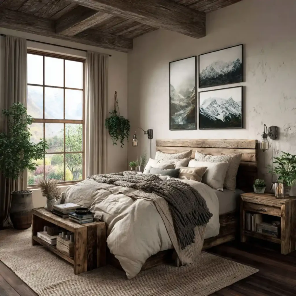 15-Farmhouse Bedroom Idea