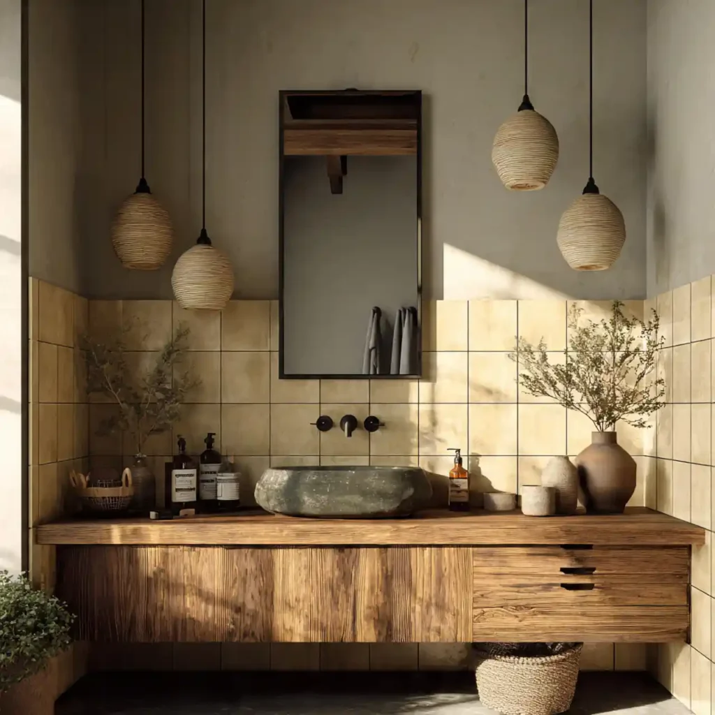 15-Organic Modern Bathroom Ideas