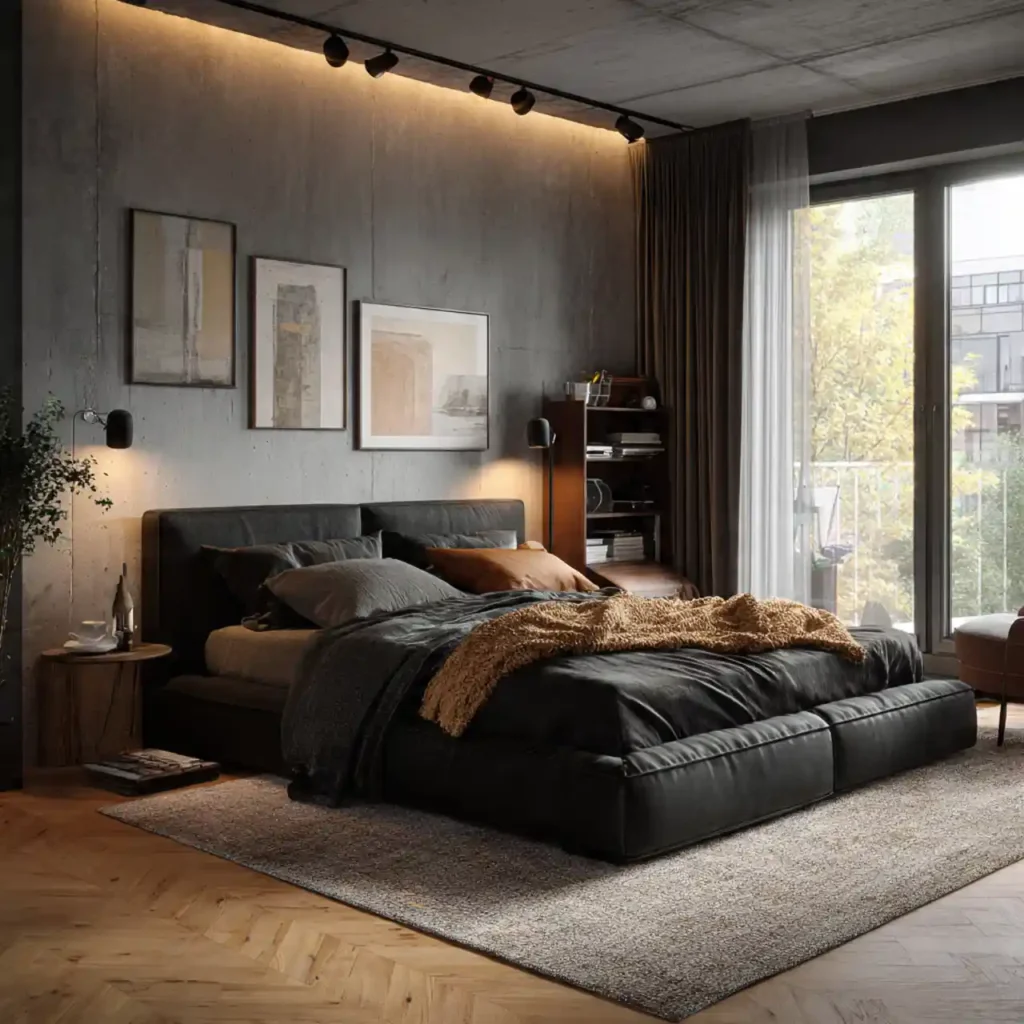16-Black Bedroom Idea