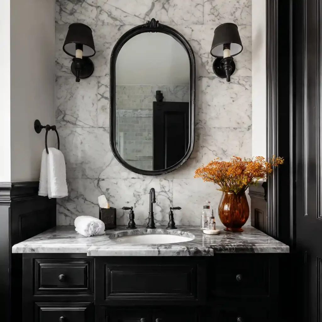 16-Dark Moody Bathroom Idea