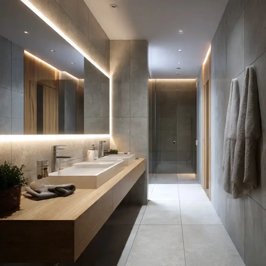 17-Creative Narrow Bathroom Idea