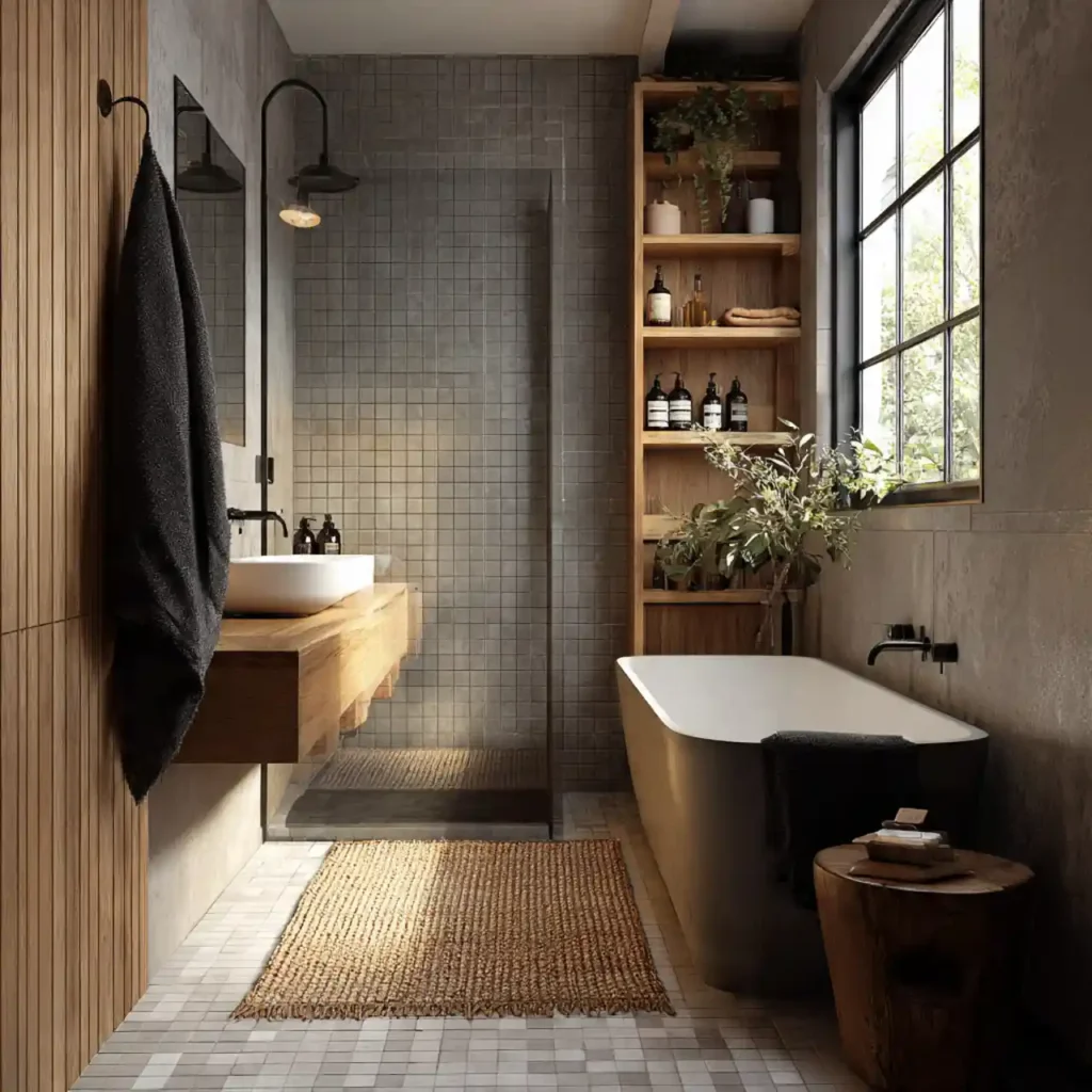 18-Creative Narrow Bathroom Idea