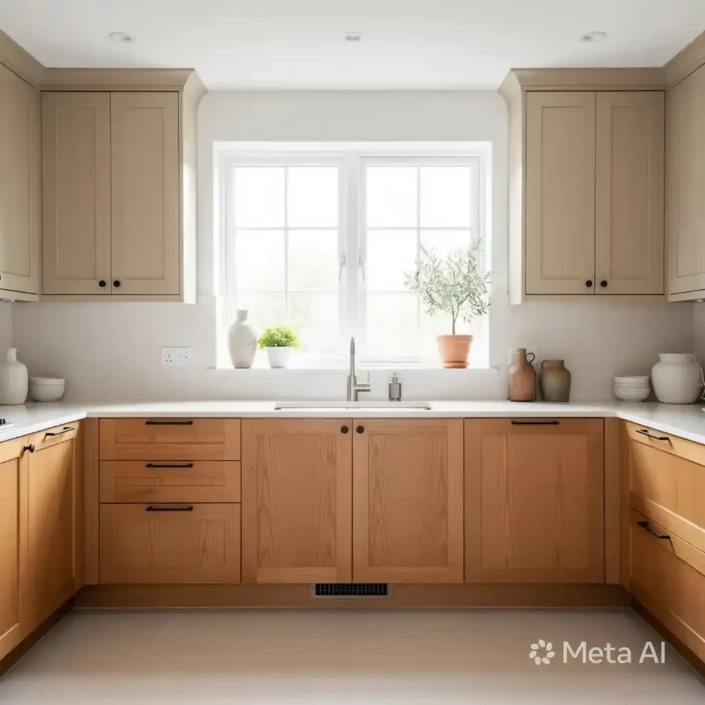 19-Honey Oak Kitchen Cabinets Idea
