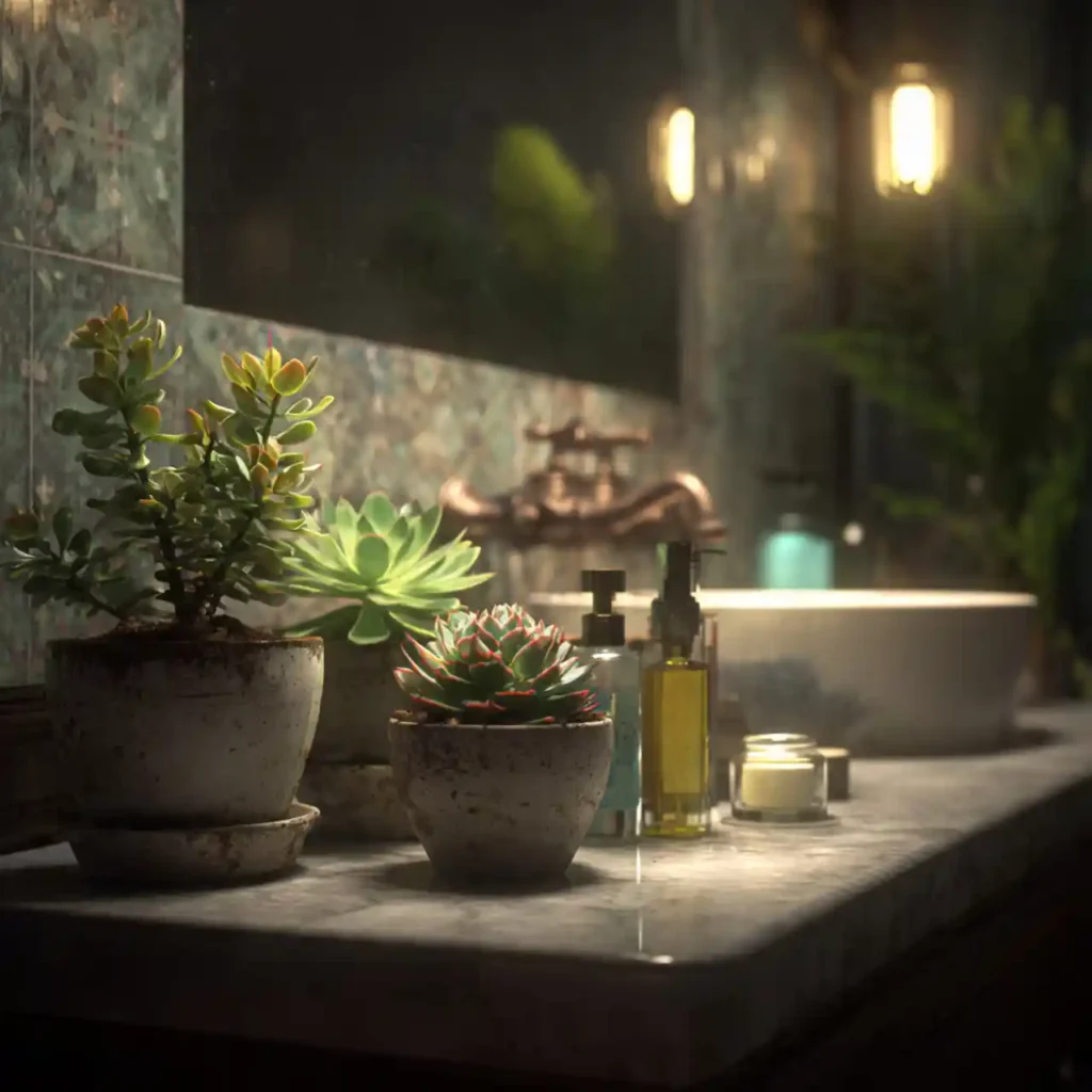 2-Bathroom Counter Decor Idea