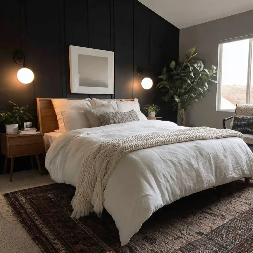 2-Black and White Bedroom Idea
