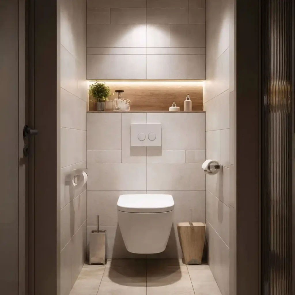 2-Creative Narrow Bathroom Idea
