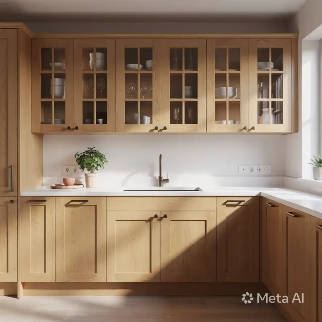 20-Honey Oak Kitchen Cabinets Idea