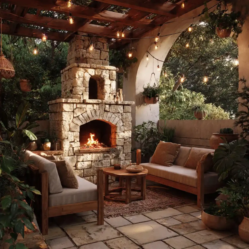 20-Rustic Outdoor Patio Idea
