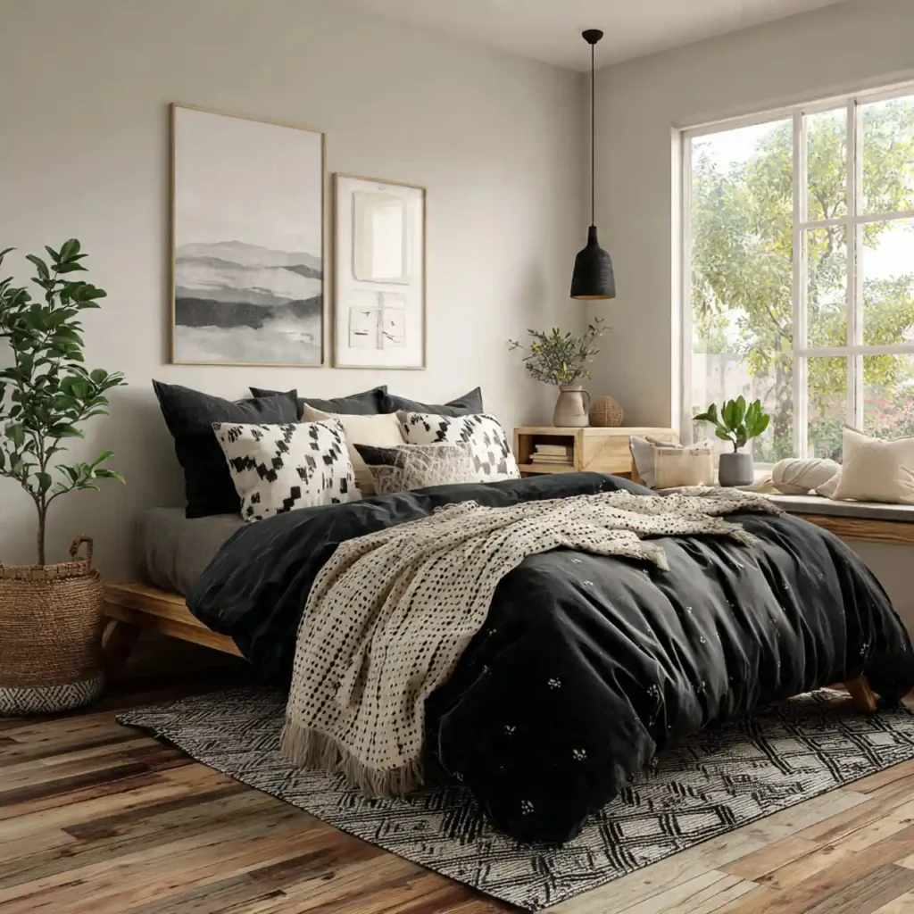 21-Black Bedroom Idea