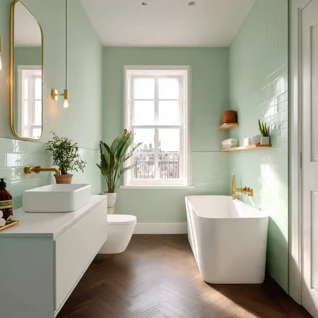 21-Green Tile Bathroom Idea