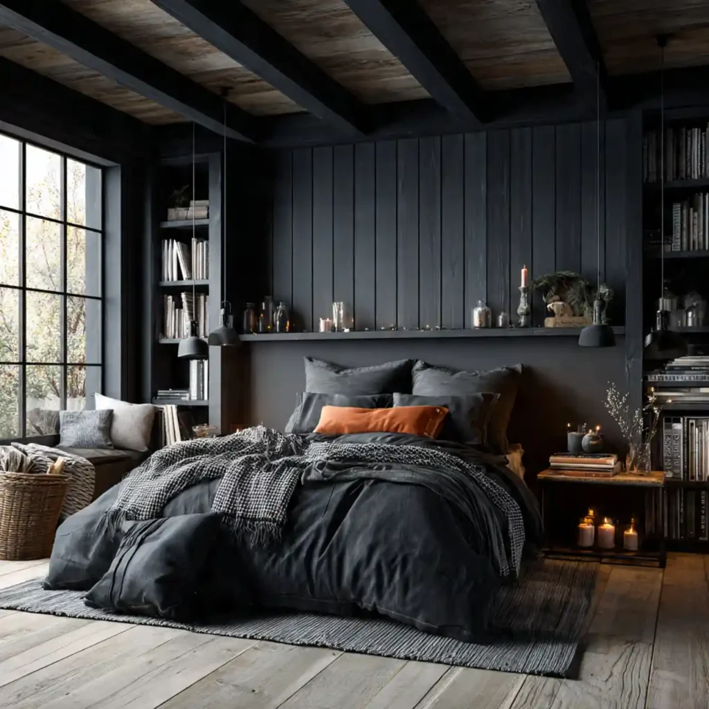 22-Dark Bedroom Idea