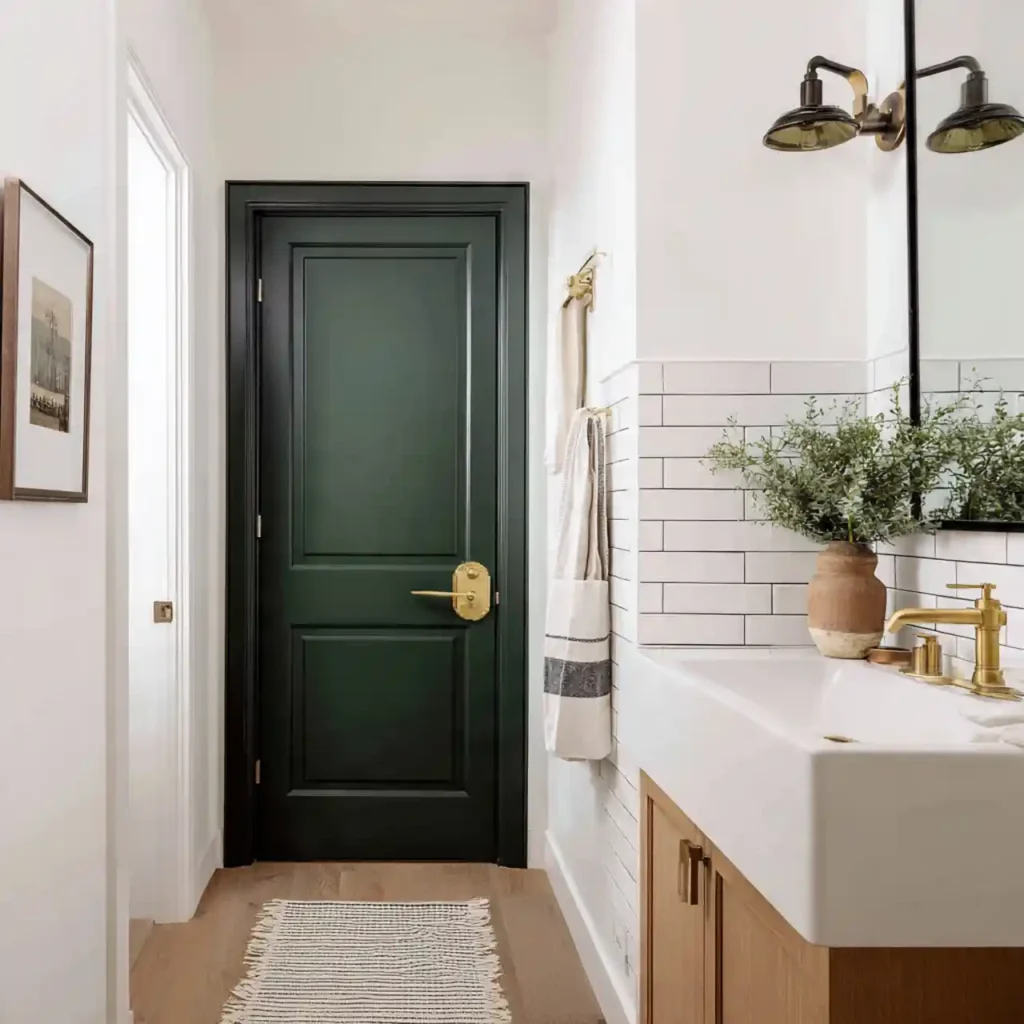 22-Dark Green Bathroom Idea