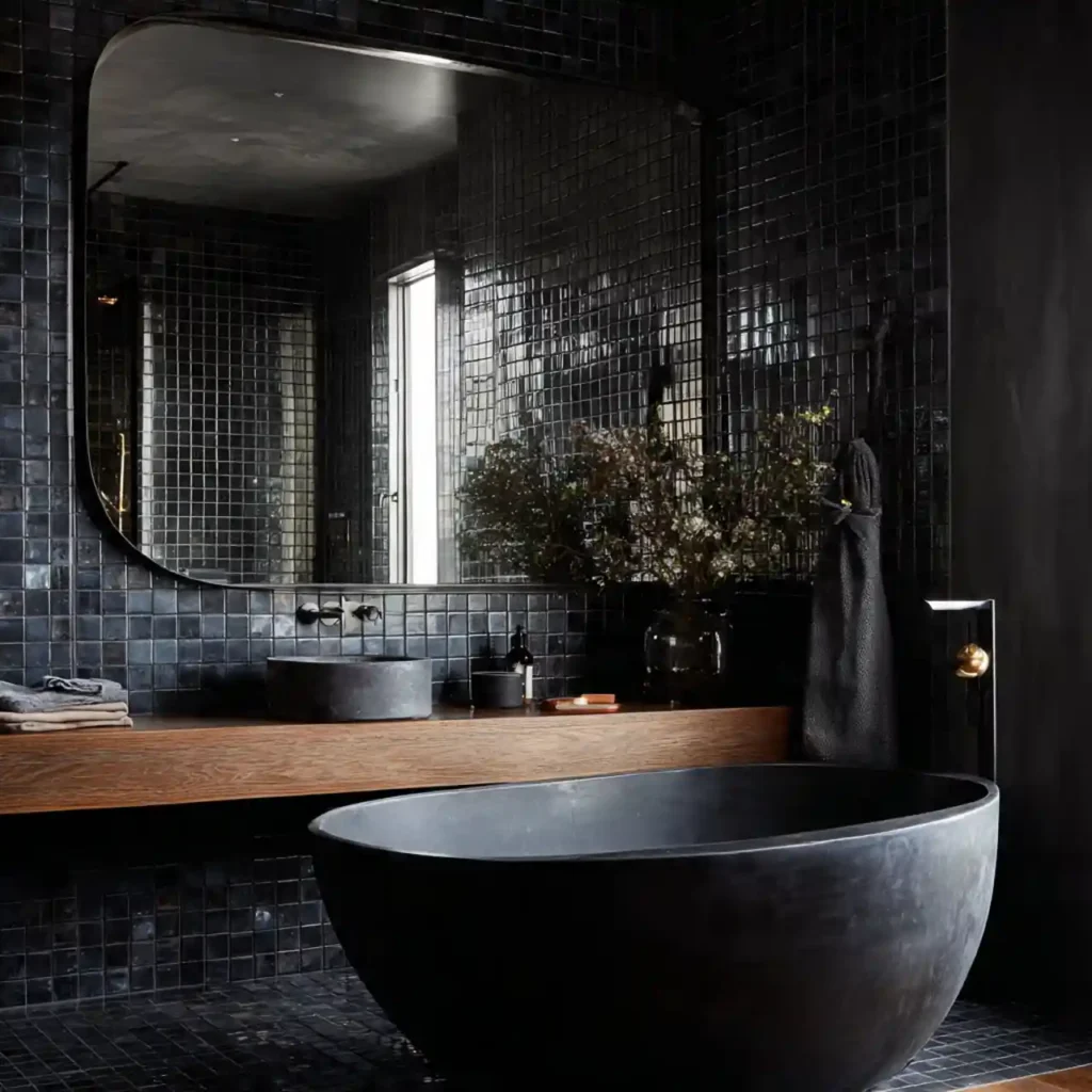 22-Dark Moody Bathroom Idea