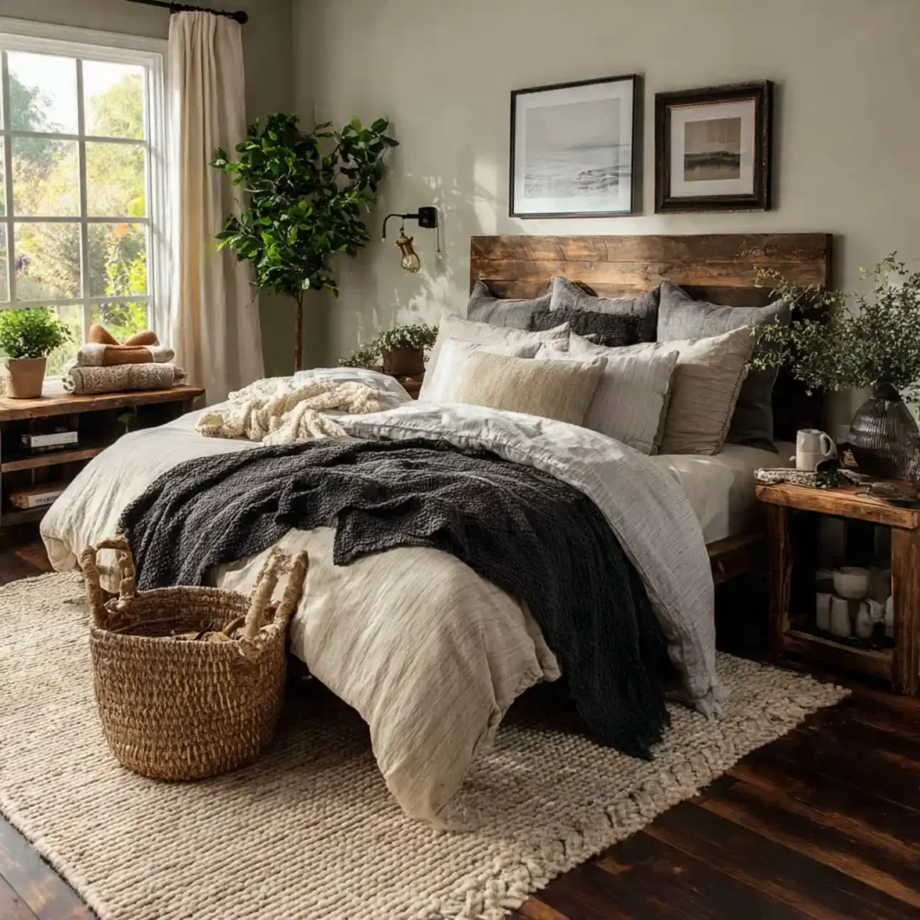 22-Farmhouse Bedroom Idea