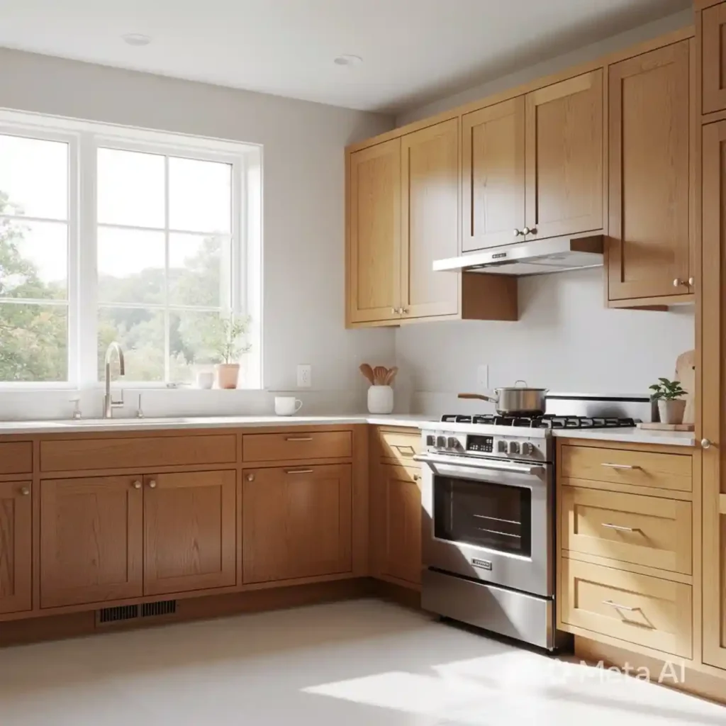 22-Honey Oak Kitchen Cabinets Idea