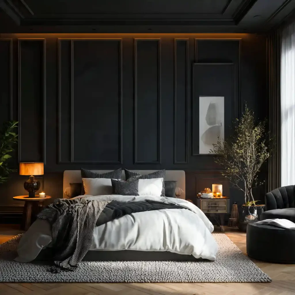 23-Black and White Bedroom Idea