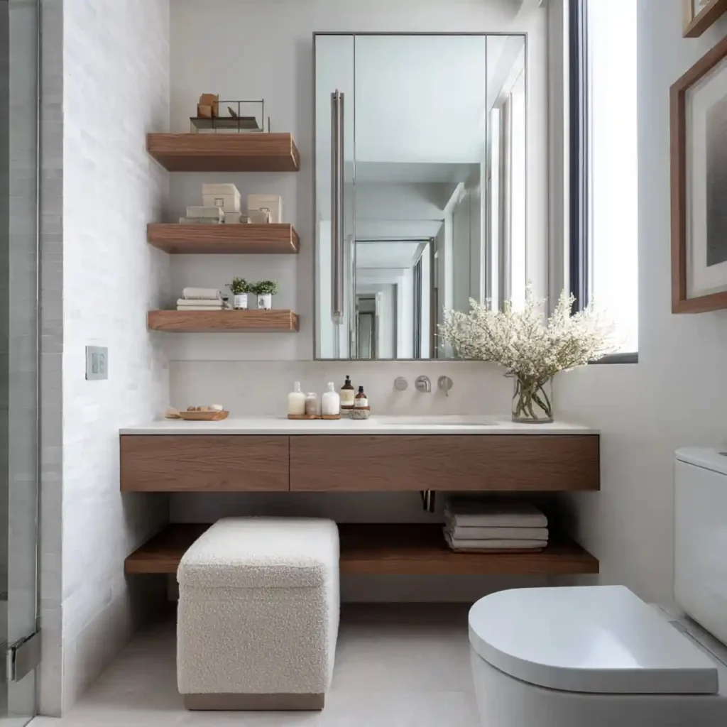 23-Creative Narrow Bathroom Idea