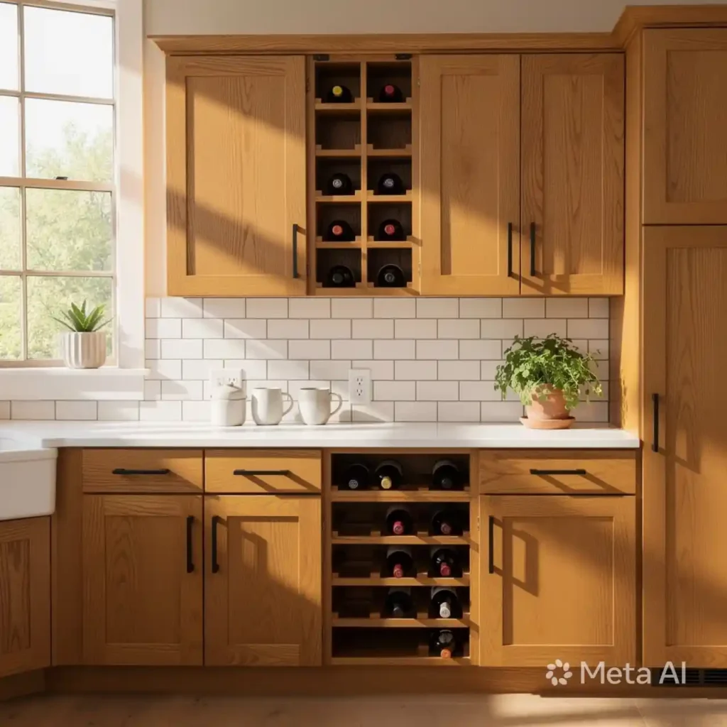 23-Honey Oak Kitchen Cabinets Idea
