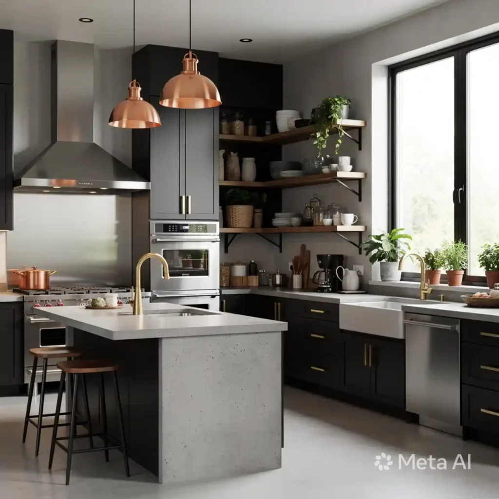 23-Industrial Kitchen Design Idea
