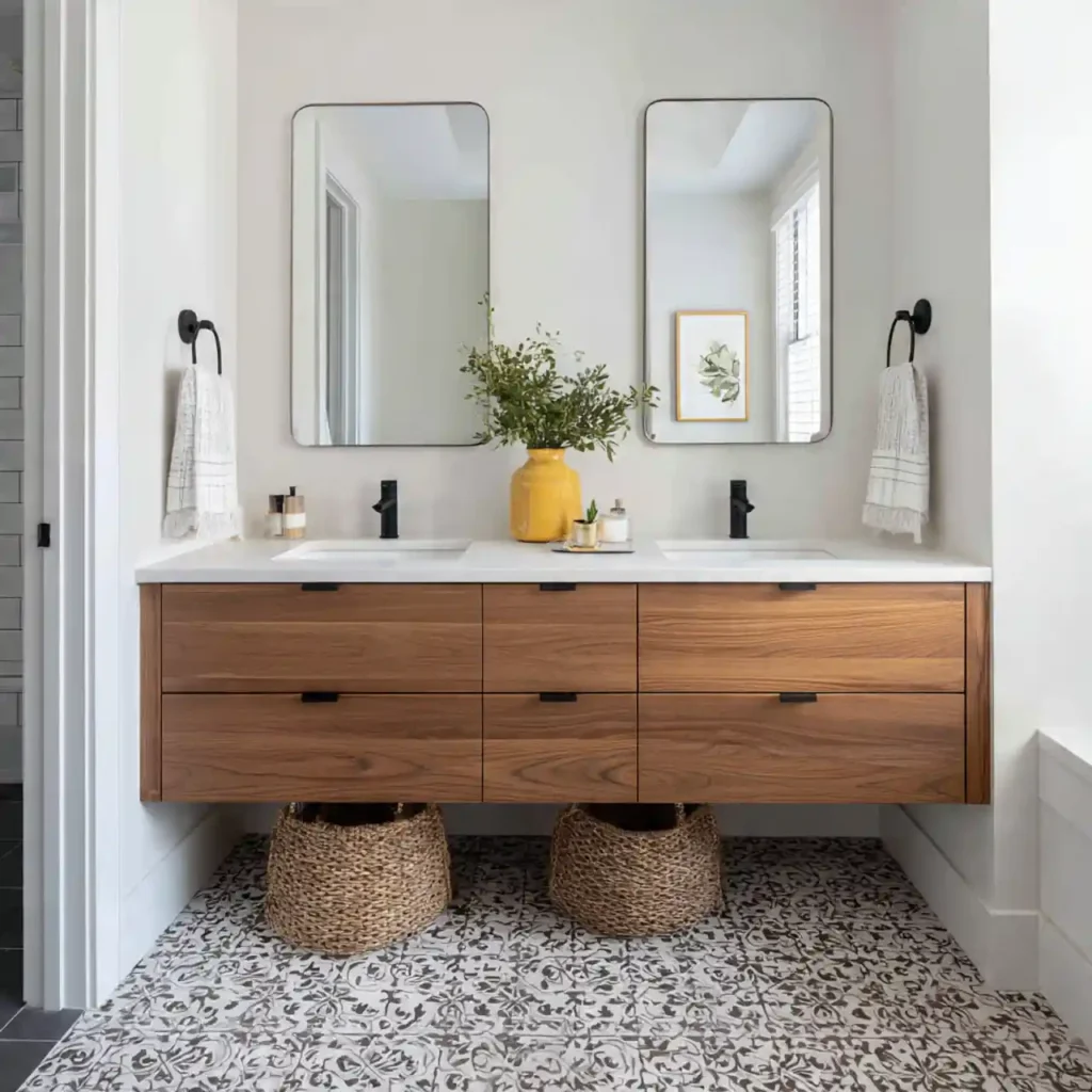 23-Modern Farmhouse Bathroom Ideas