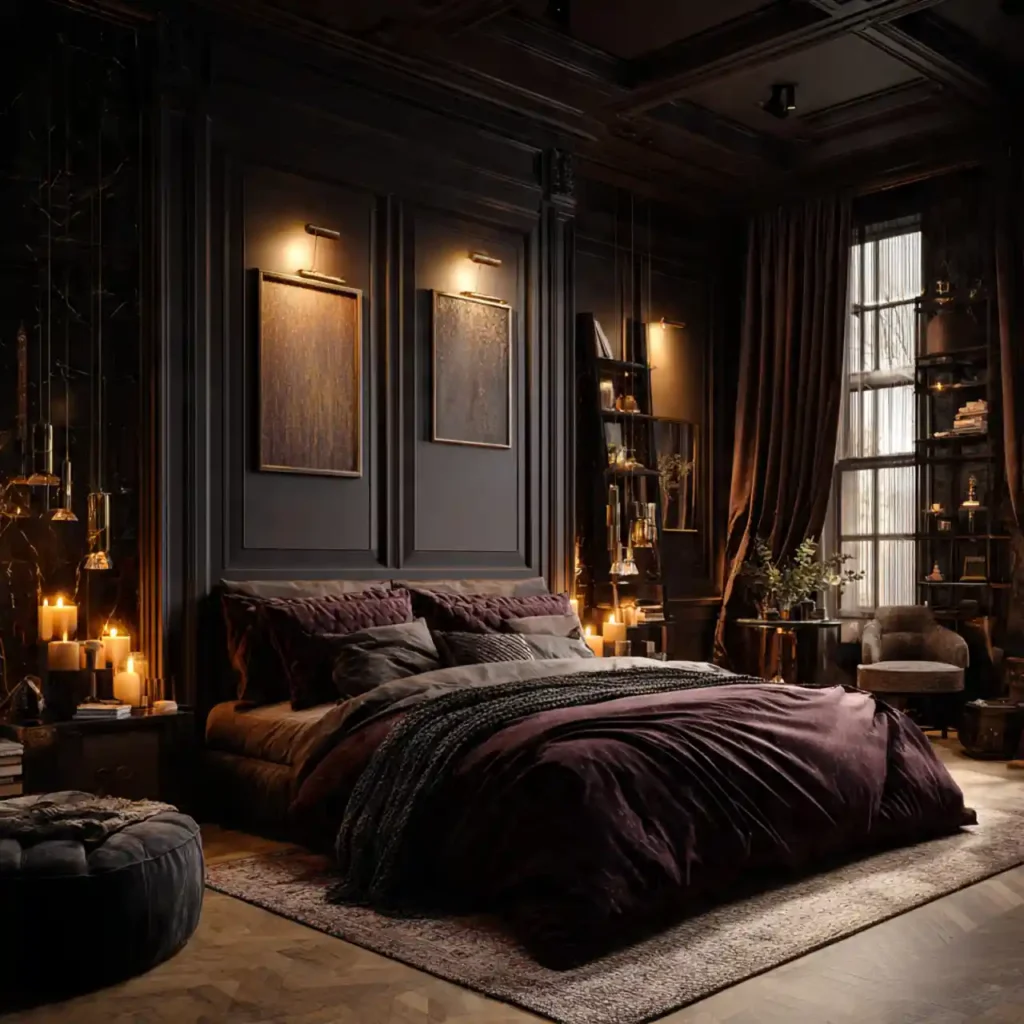 24-Dark Bedroom Idea
