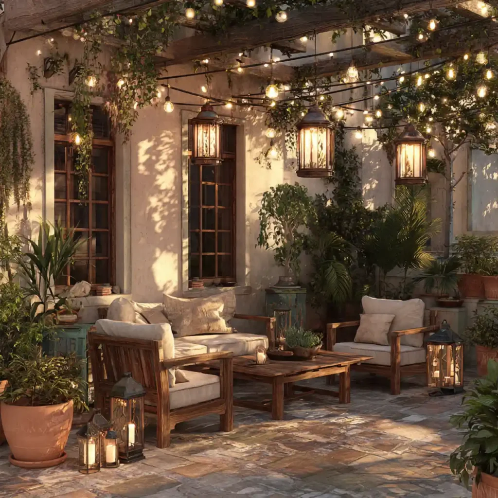 24-Rustic Outdoor Patio Idea