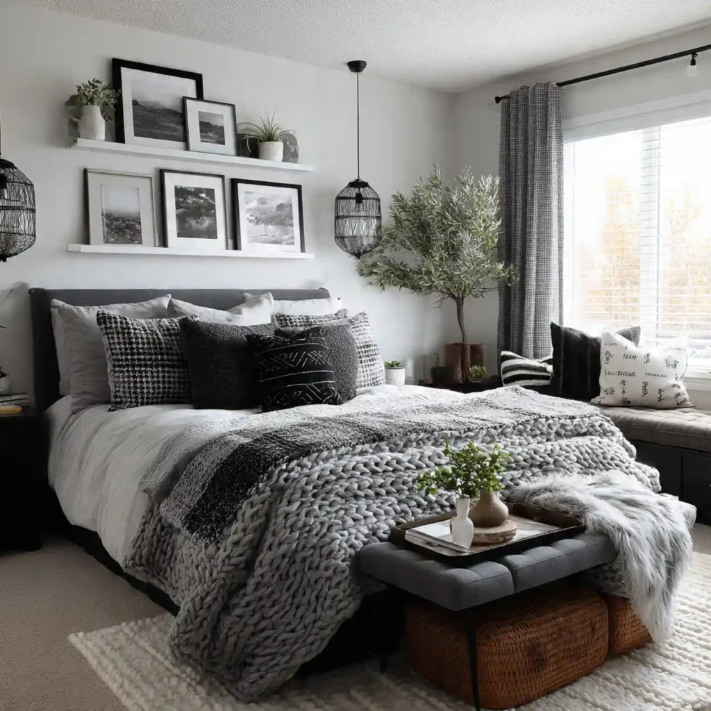 25-Black and White Bedroom Idea
