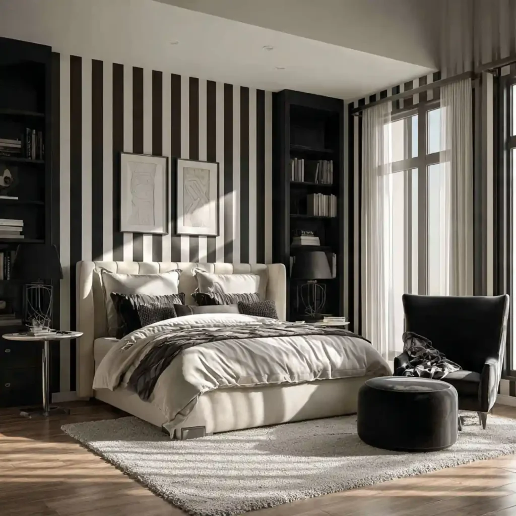 26-Black Bedroom Idea