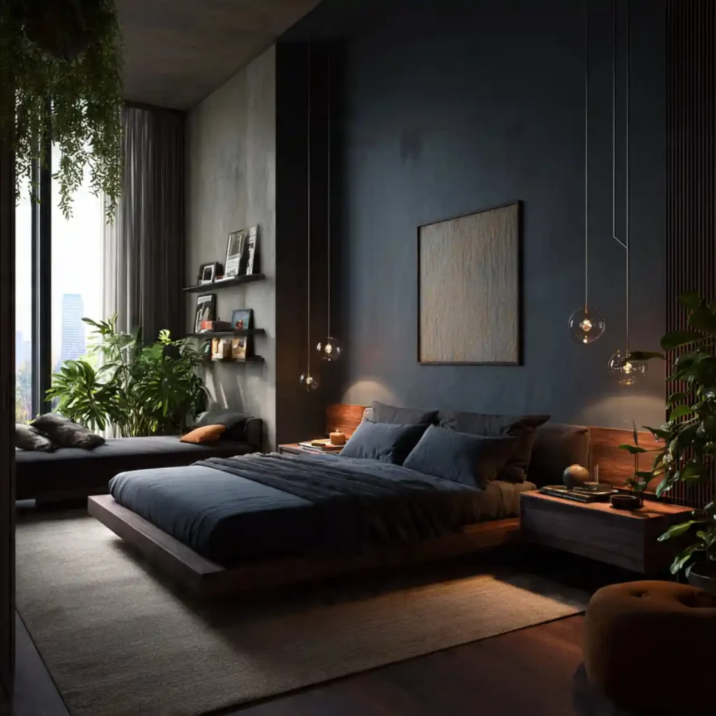 26-Dark Bedroom Idea