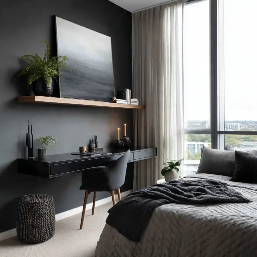 27-Black Bedroom Idea