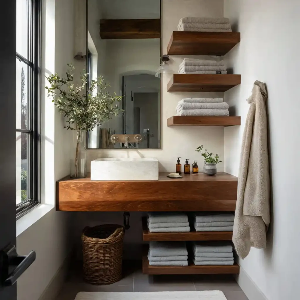 27-Creative Narrow Bathroom Idea