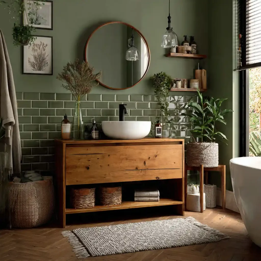 27-Green Bathroom Idea