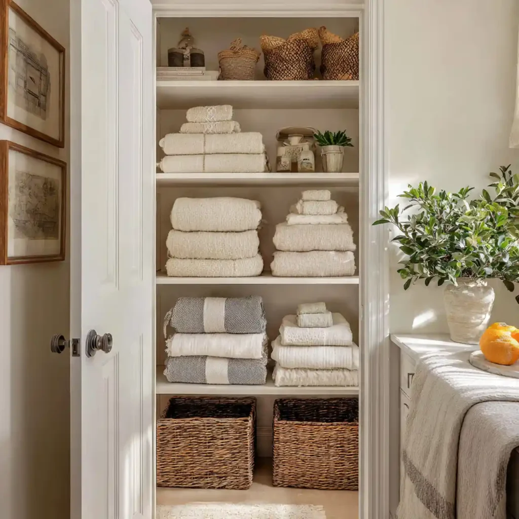 27-Large Linen Closet Organization Idea
