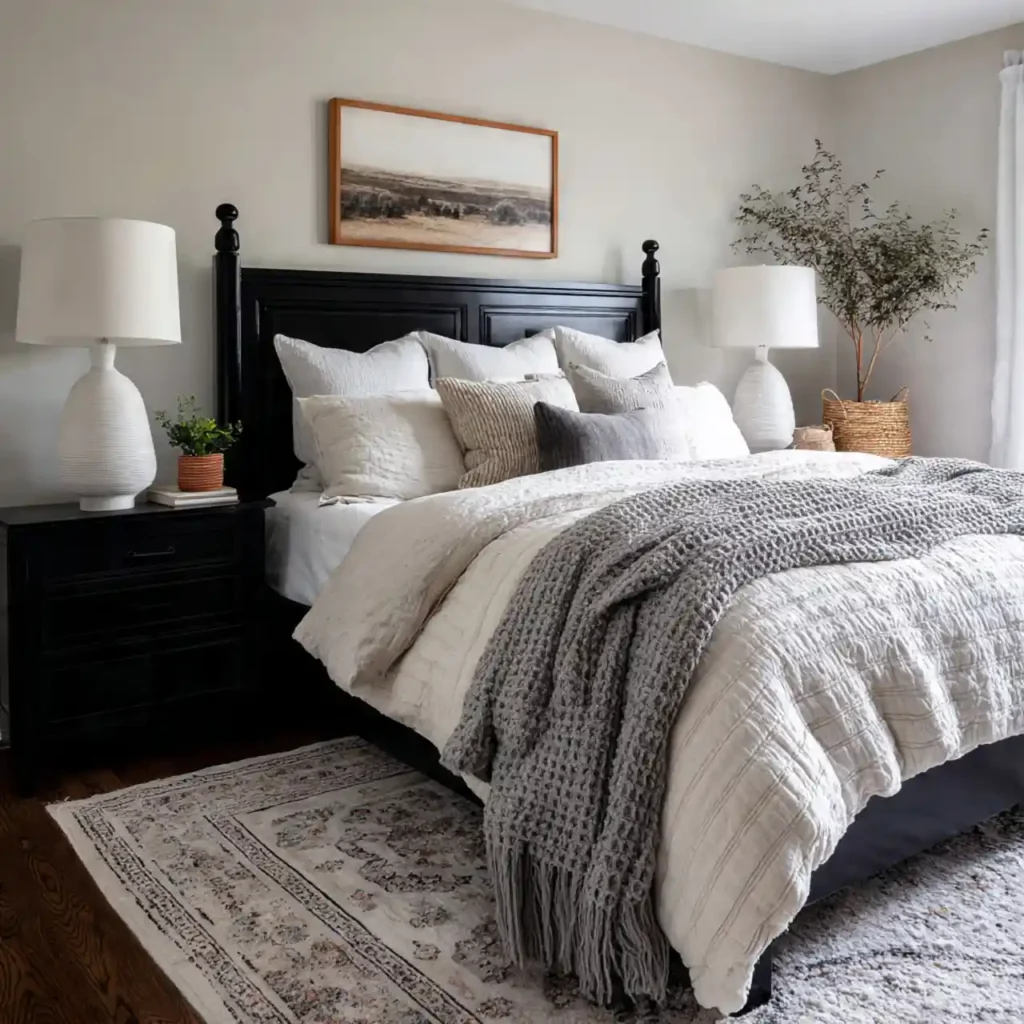 28-Black and White Bedroom Idea