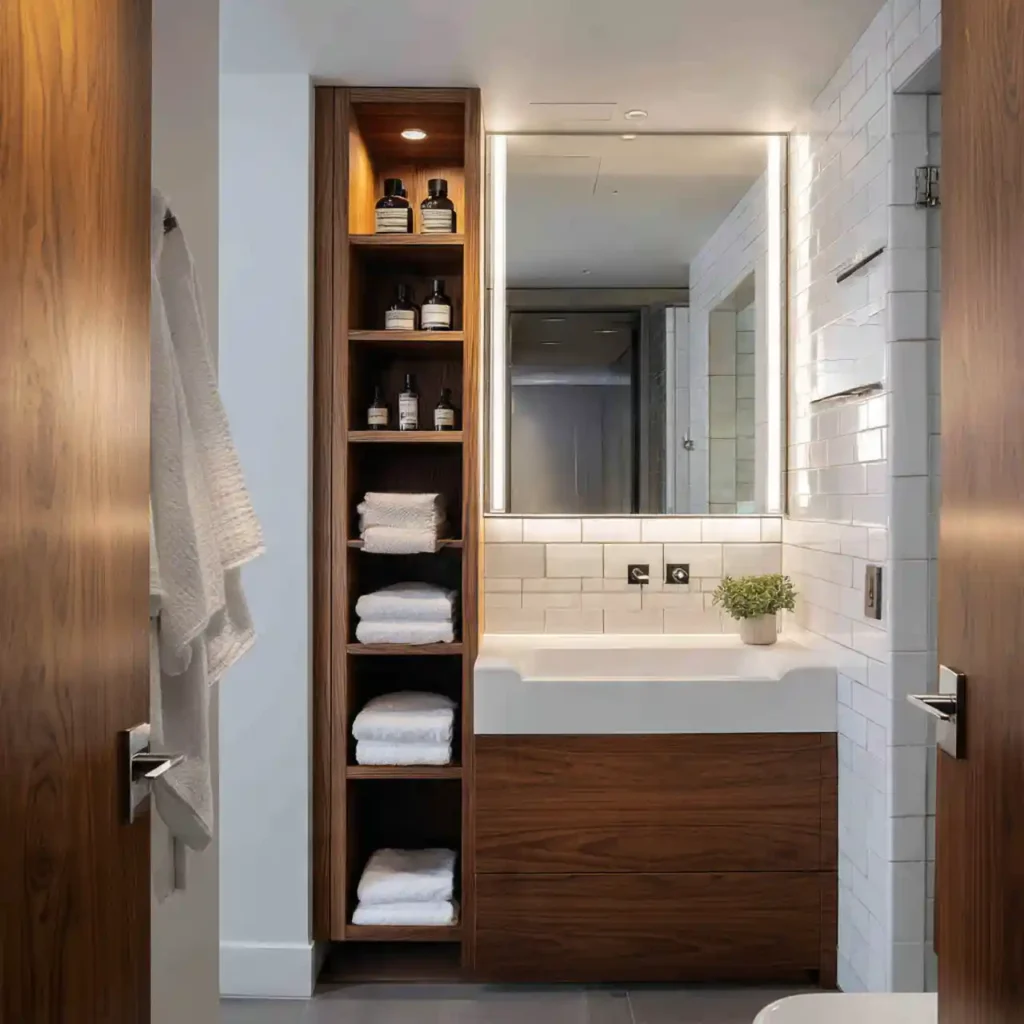 28-Creative Narrow Bathroom Idea
