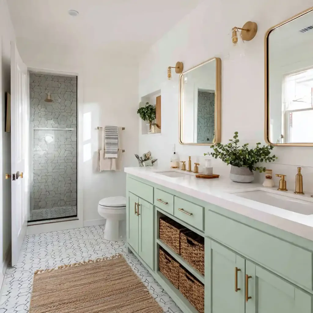 28-Green Bathroom Idea