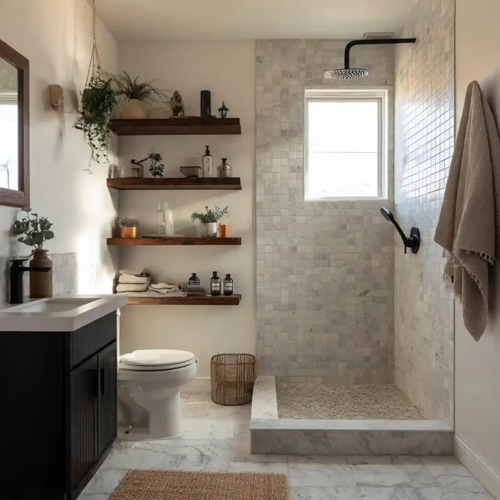 28-Half Wall Shower Ideas