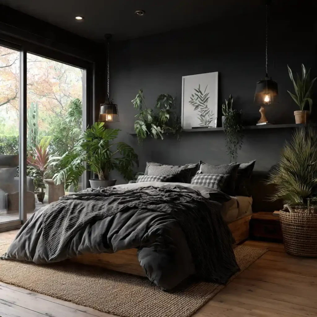 29-Black Bedroom Idea