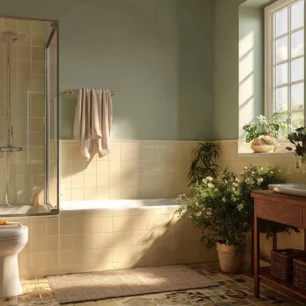 29-Green Bathroom Idea