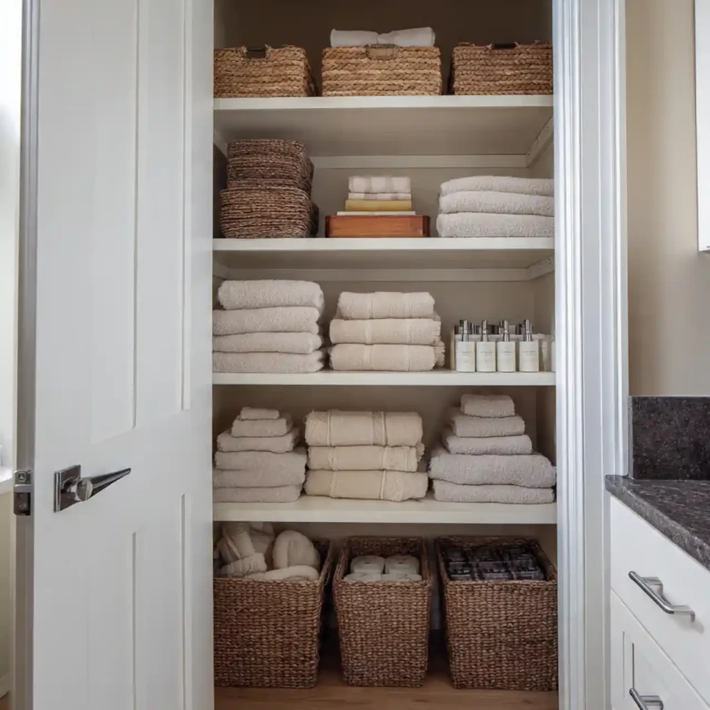 3-Large Linen Closet Organization Idea