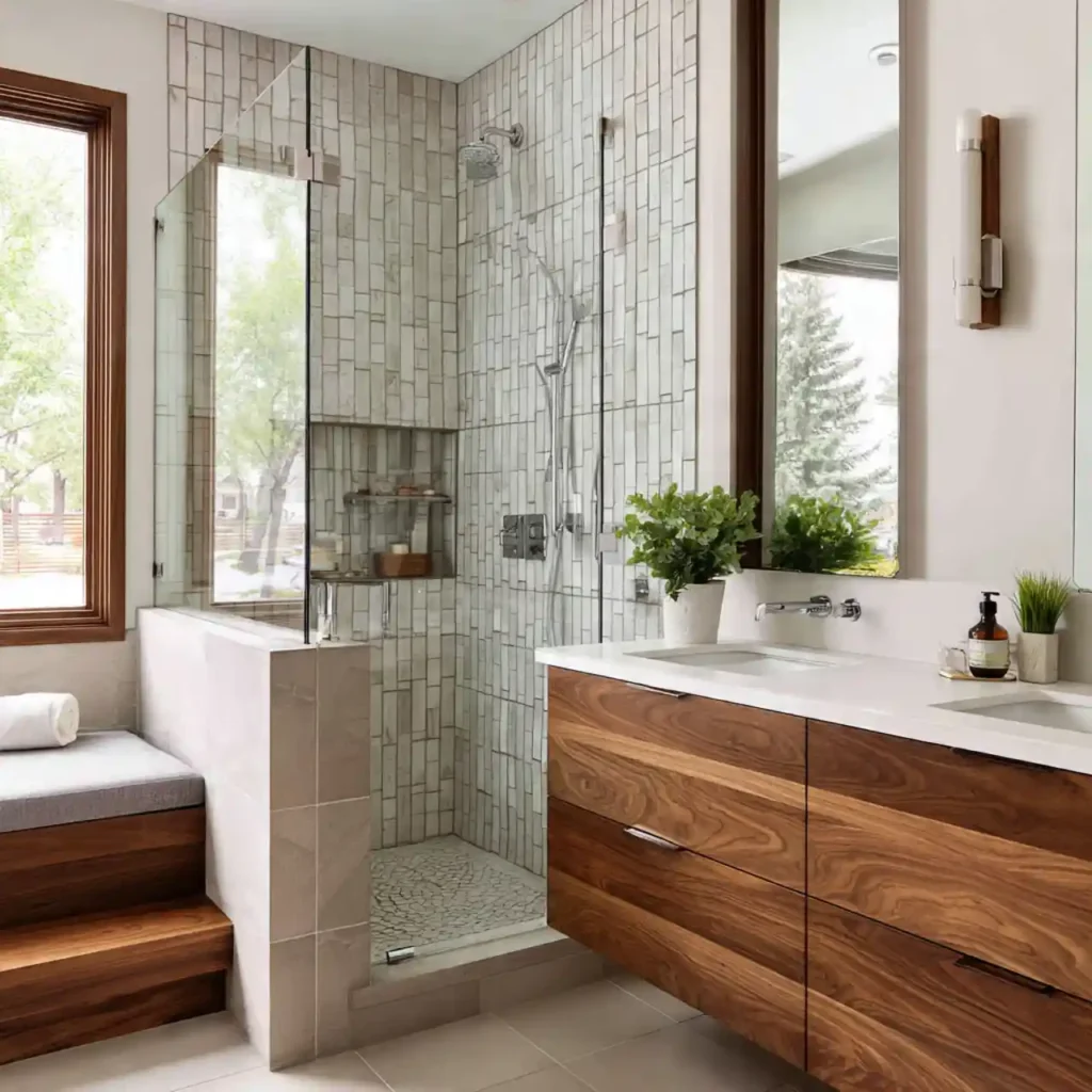 30-Half Wall Shower Ideas