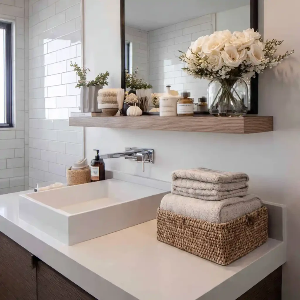 31-Bathroom Counter Decor Idea
