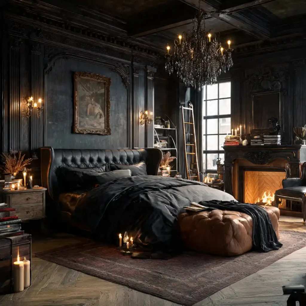 31-Dark Bedroom Idea