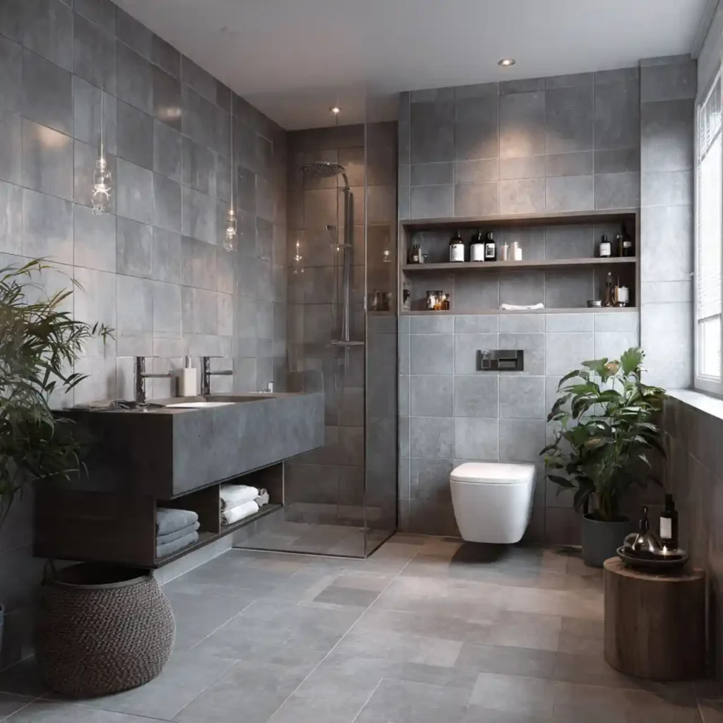 31-Grey Bathroom Idea