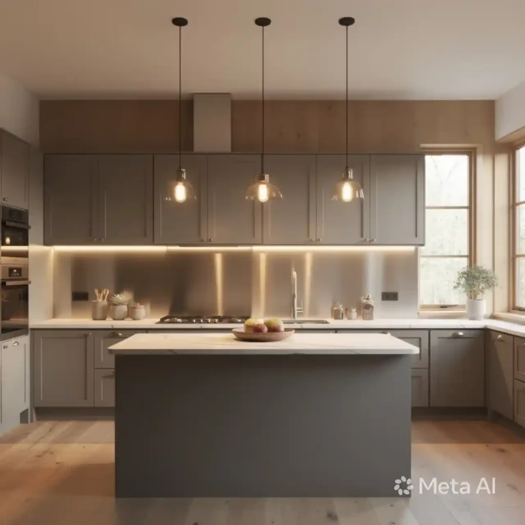 31-Grey Kitchen Idea