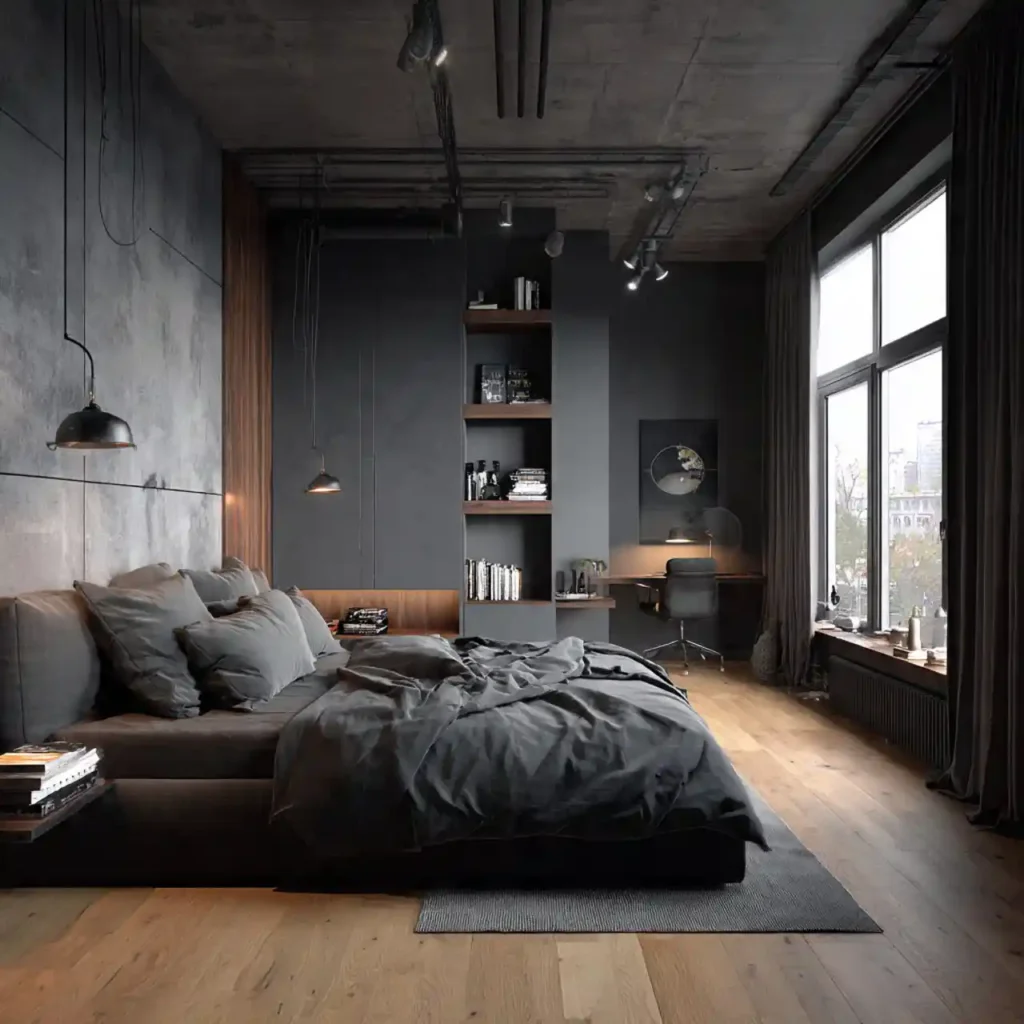 32-Dark Bedroom Idea