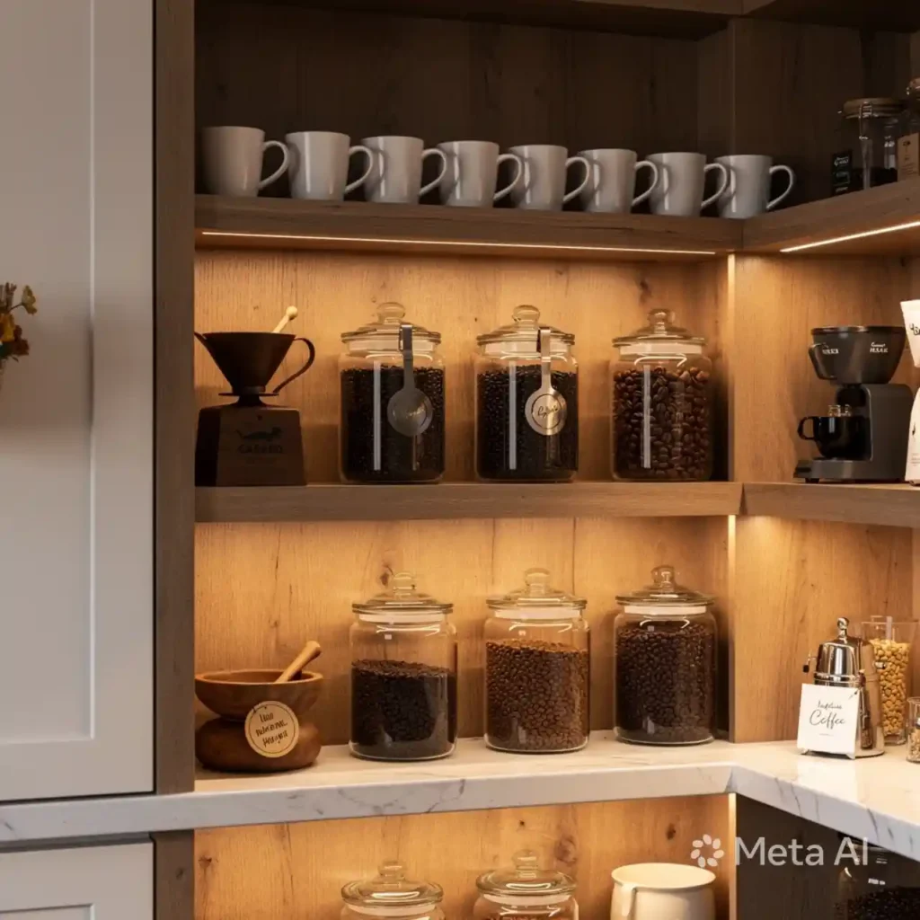 32-Inviting Kitchen Coffee Bar Idea