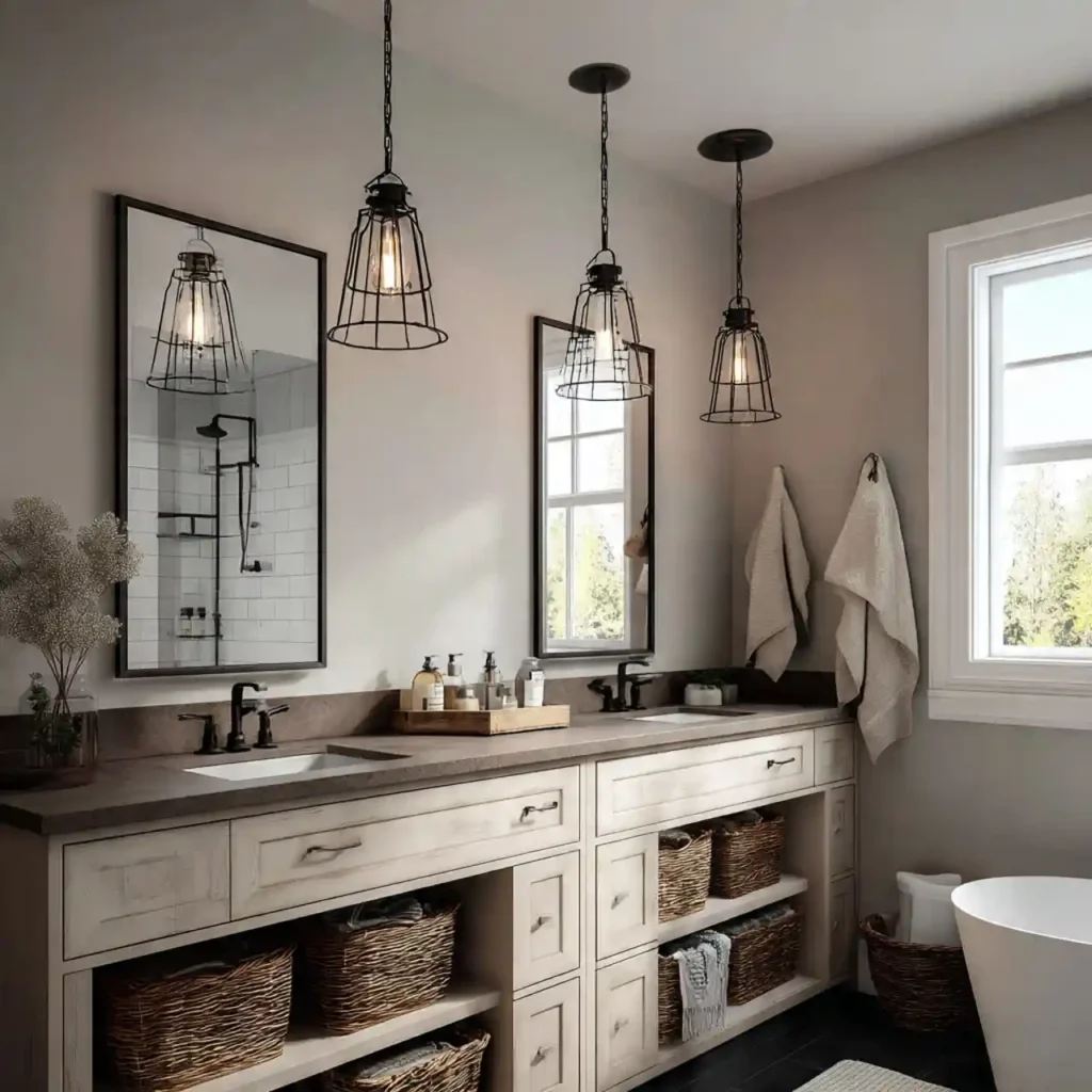 32-Modern Farmhouse Bathroom Ideas